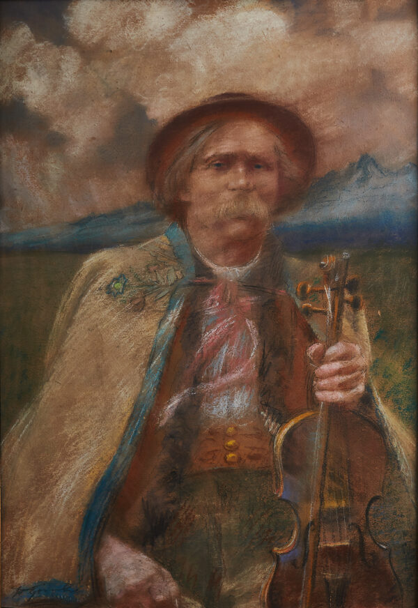 GÓRSKI Stanisław (1887 - 1955) "Góral ze skrzypcami" - obrazek 2