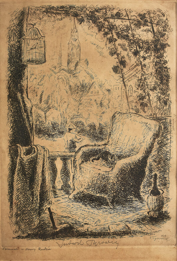 TYROWICZ Ludwik ( 1901-1954) "Poranek w Nowej Rudzie" - obrazek 2