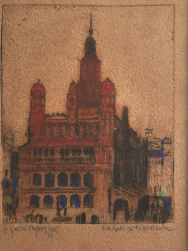 JABŁCZYŃSKI Feliks (1865-1928) "Ratusz w Poznaniu" - obrazek 2