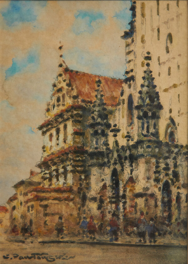 PAWŁOWSKI Jerzy (1909-1991) "Stare Miasto w Warszawie" - obrazek 3