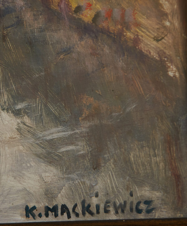 MACKIEWICZ Konstanty (1894-1985) "Pejzaż z architekturą" - obrazek 3
