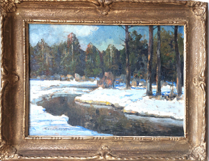 Korecki Wiktor (1890-1980) „Pejzaż zimowy”